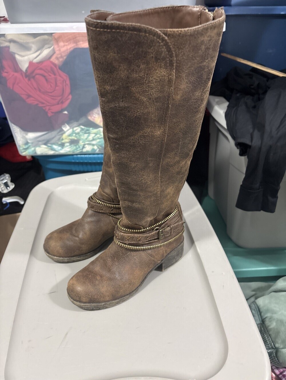 Women's Garland Knee-High Boots Brown Long Boots Size 6 GUC
